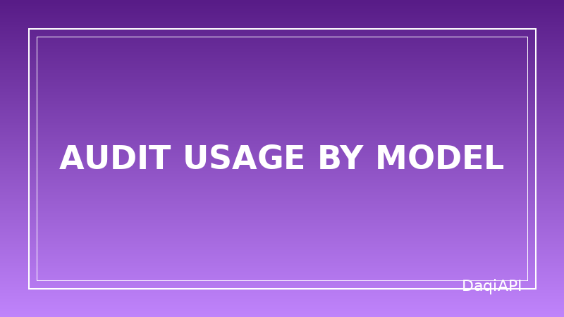 Audit Your Spend by Model and Token Type