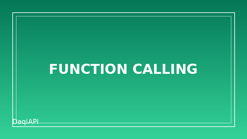 Function Calling Basics