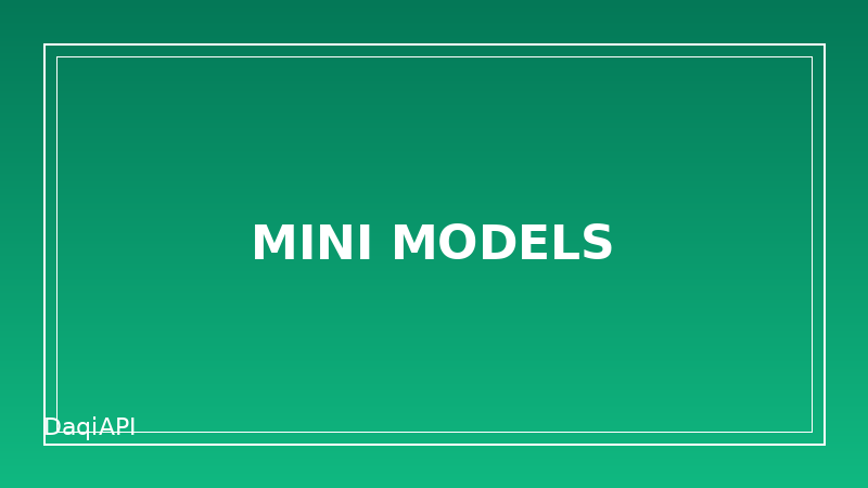 A Mini-Model Strategy