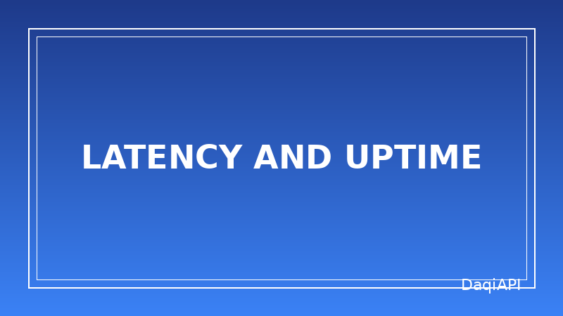 Monitor Latency and Uptime for Your API Integration