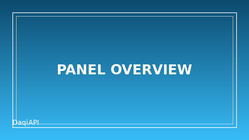 A Tour of the One API Panel