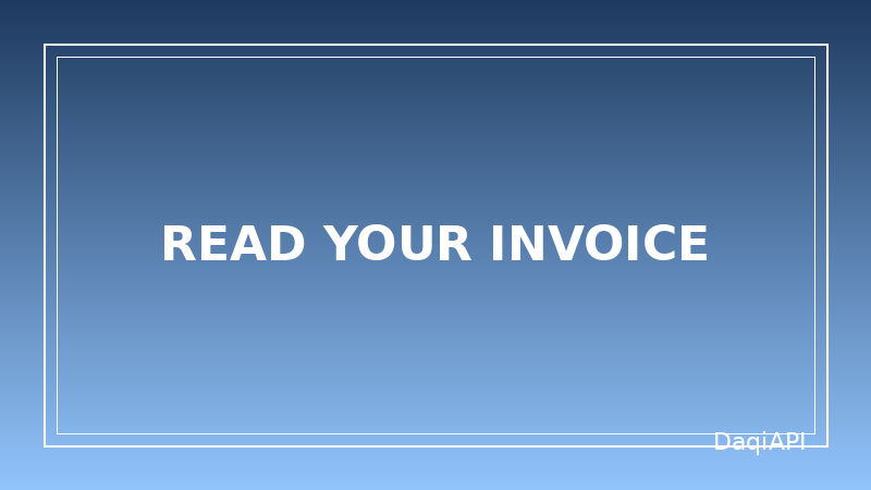 Read Your Invoice Line by Line