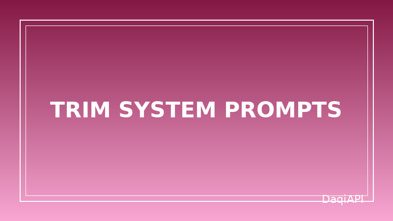Stop Wasting Tokens on Prompts
