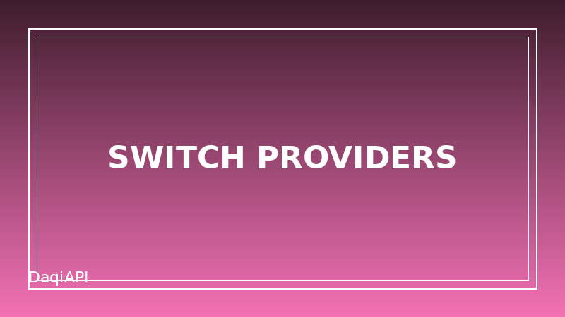 Switch From Another Provider