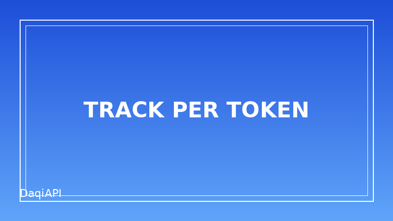 Track Usage per Token