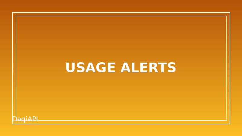 Usage Alerts Are Live